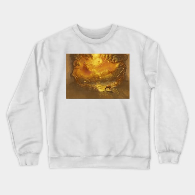 Sunset visits the pond Crewneck Sweatshirt by Artofokan